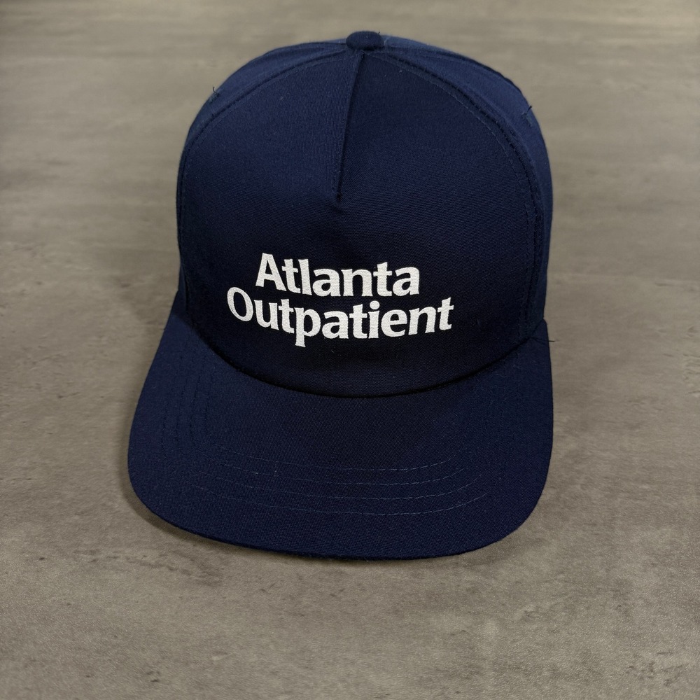 Yupoong Snapback Hat Mens Navy Blue Atlanta Outpatient Hospital Nurse Doctor